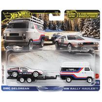 Hot wheels - team transport - 78 - dmc delorean & hw rally hauler Hot wheels - team transport - 78 - dmc delorean & hw rally hauler