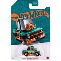 Hot Wheels - Tooned 83 Chevy Silverado - Aniversário 56 Anos - Verde e Dourado - HVX00