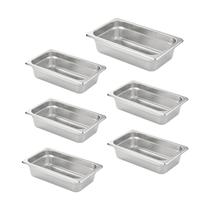 Hotel Pan HECMAC, tamanho 1/4, aço inoxidável com 2,5 cm de profundidade (pacote com 6)