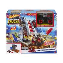 Hotwheels Monster trucks Arena Smashers Tire Press Chalenge