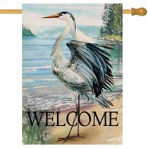 House Flag Furiaz Welcome Spring Summer Seabird Coastal 70x100cm