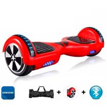 Hoverboard 6.5 Polegadas Vermelho - Bluetooth, Led Lateral e Frontal, Mochila e Bateria