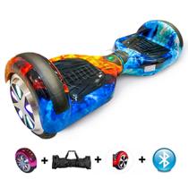 Hoverboard 6 Polegadas Skate Eletrico Infantil Bluetooth Com Leds Colorido Overboard Gelo Fogo Hoverboard 6 Polegadas Skate Eletrico Infantil Bluetooth Com Leds Colorido Overboard Gelo Fogo