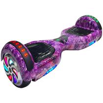 Hoverboard 6 Polegadas Skate Eletrico Infantil Bluetooth Com Leds Colorido Overboard Roxo Universo