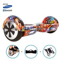 Hoverboard 6,5" Grafite Urbano Marca HoverboardX USA Bateria Samsung e Speaker Bluetooth Smart Balance Acompanha Bolsa