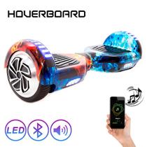 Hoverboard 6,5 Polegadas Blue Red Fire Scooter Skate