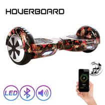 Hoverboard Bluetooth 6,5 Caveira Mexicana Flores Hoverboard