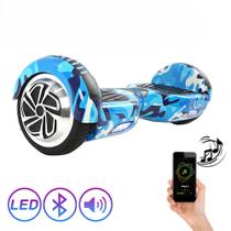 Hoverboard Infantil Overboard Smart Balance Azul Camuflado - HoverboardX