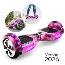 Hoverboard Original versão 2026 Novo motor Brushless elétrico Musicas Bluetooth Sensor de equilibrio Led Pneu antifuro 6.5 Hoverboard Original versão 2026 Novo motor Brushless elétrico Musicas Bluetooth Sensor de equilibrio Led Pneu antifuro 6.5