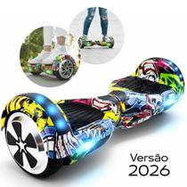 Hoverboard Original versão 2026 Novo motor Brushless elétrico Musicas Bluetooth Sensor de equilibrio Led Pneu antifuro 6.5 Hoverboard Original versão 2026 Novo motor Brushless elétrico Musicas Bluetooth Sensor de equilibrio Led Pneu antifuro 6.5