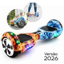 Hoverboard Original versão 2026 Novo motor Brushless elétrico Musicas Bluetooth Sensor de equilibrio Led Pneu antifuro 6.5