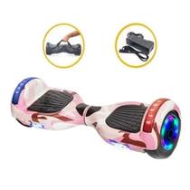 Hoverboard Overboard Skate Elétrico Led Rosa Camuflado Nº23