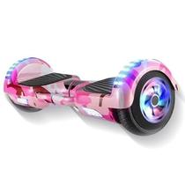 Hoverboard Overboard Skate Elétrico Led Rosa Camuflado Nº37