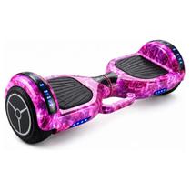 Hoverboard Rosa Galaxia Skate Eletrico Com Som Hoverboard Rosa Galaxia Skate Eletrico Com Som