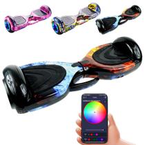 Hoverboard Skate Elétrico 2024 nova geração led Infantil, 6.5" Led Musicas Bluetooth Bateria De Grande Capacidade Motor Brushless