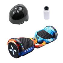 Hoverboard Skate Elétrico 6.5 Bluetooth Blue Fire + Capacete - DM Toys