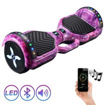 Hoverboard Skate Elétrico 6.5 Bluetooth Led Galáxia + Bolsa - DM Toys