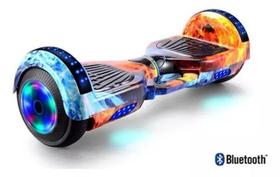 Hoverboard Skate Elétrico 6.5 Fogo E Água Led Bluetooth Com Alça para transporte OVERBOARD