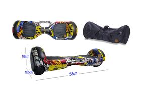Hoverboard Skate Elétrico 6.5 Led Bluetooth Camuflado Grafit