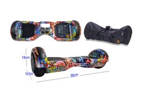 Hoverboard Skate Elétrico 6.5 Led Bluetooth Camuflado Grafit