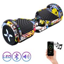Hoverboard Skate Elétrico 6.5 Led Bluetooth Diversas Cores - DM Toys