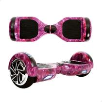 Hoverboard Skate Elétrico 6.5 PolegadasRoxo Galaxia Led Bluetooth