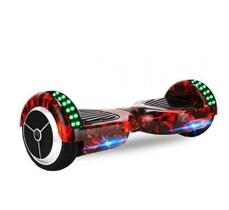 Hoverboard Skate Elétrico 6.5 Vermelho Fogo Led Bluetooth - Brinovar