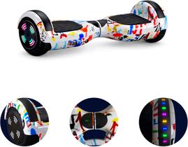 Hoverboard Skate Elétrico 6.5Grafite Led Bluetooth