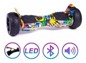 Hoverboard Skate Elétrico 8.5 Offroad Led Bluetooth Hiphop