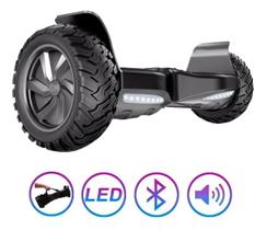 Hoverboard Skate Elétrico 8.5 Offroad Led Bluetooth Preto - Brinovar