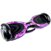 Hoverboard Skate Élétrico Bluetooth Com Led Alça Curta 6,5" Polegadas Fogo e Água