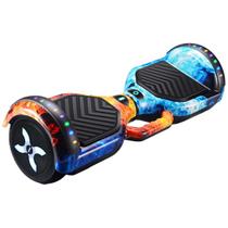 Hoverboard Skate Elétrico Led 6.5 Bluetooth Fogo Gelo Bolsa - DM Toys