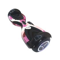 Hoverboard Skate Elétrico Rosa Camuflado Bluetooth E Led