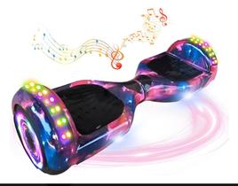 Hoverboard skate eletrico roxo rosa NOVA COR 6,5 com LED e Bluetooth Hoverboard skate eletrico roxo rosa NOVA COR 6,5 com LED e Bluetooth