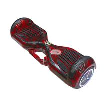 Hoverboard Skate Elétrico Vermelho E Preto Bluetooth E Led