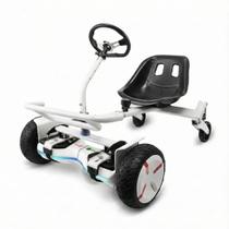 Hoverkart Carrinho Hoverboard C/ Volante Amortecedor Branco Hoverkart Carrinho Hoverboard C/ Volante Amortecedor Branco