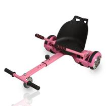 Hoverkart Carrinho Rolimã Skate Elétrico Encosto Alto Pink