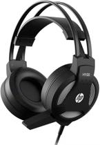 HP Headset Gamer H100 Preto Com Microfone Driver de 50mm P2 3.5mm Áudio