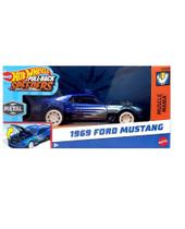 Hpr70 hot wheels carros pullback 1969 ford mustang hwh51 - mattel (43230)