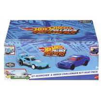 Hpr91 hot wheels pullback pacote com 02 gt-scorcher e dodge chllenger r/t scatpack hwh59(43250)