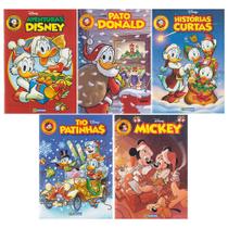 Hq Disney Culturama Tema Natal Quadrinhos E Atividades Tio Patinhas, Mickey, Pato Donald Kit 5 Volumes