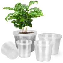 HQAUT Vasos para Viveiro Transparentes 16 Unidades 13-25 cm com Drenagem HQAUT Vasos para Viveiro Transparentes 16 Unidades 13-25 cm com Drenagem