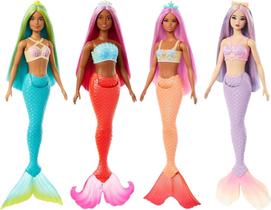Hrr02 barbie sereias com cabelo colorido sortimento