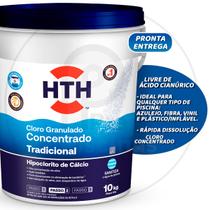 Hth Cloro Tradicional Concentrado Puro Granulado Para Água de Piscinas Balde 10kg Hipoclorito Hth Cloro Tradicional Concentrado Puro Granulado Para Água de Piscinas Balde 10kg Hipoclorito