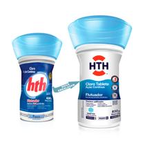 Hth Flutuador 830g Ação Contínua Cloro Tablete Pastilhas Aditivado Para Piscinas
