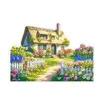 Huacan 5D Pintura Diamante Casa Jardim Diamante Mosaico Paisagem Kit Completo Decoração de Parede Huacan 5D Pintura Diamante Casa Jardim Diamante Mosaico Paisagem Kit Completo Decoração de Parede