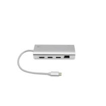 Hub 2 Portas USB 3.0, 1 Porta HDMI 4K, 1 Porta RH45 100/100Mbps Alumínio - Maxprint