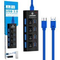 Hub 3.0 4 Portas USB Extensor com Interruptor Lehmox - LEY-201 Hub 3.0 4 Portas USB Extensor com Interruptor Lehmox - LEY-201