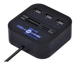 Hub 3 Portas Usb + Leitor Cartão Micro Sd Ac121 Tf M2 Msduo