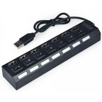 Hub 7 Portas Usb 2.0 Com Switch E Led